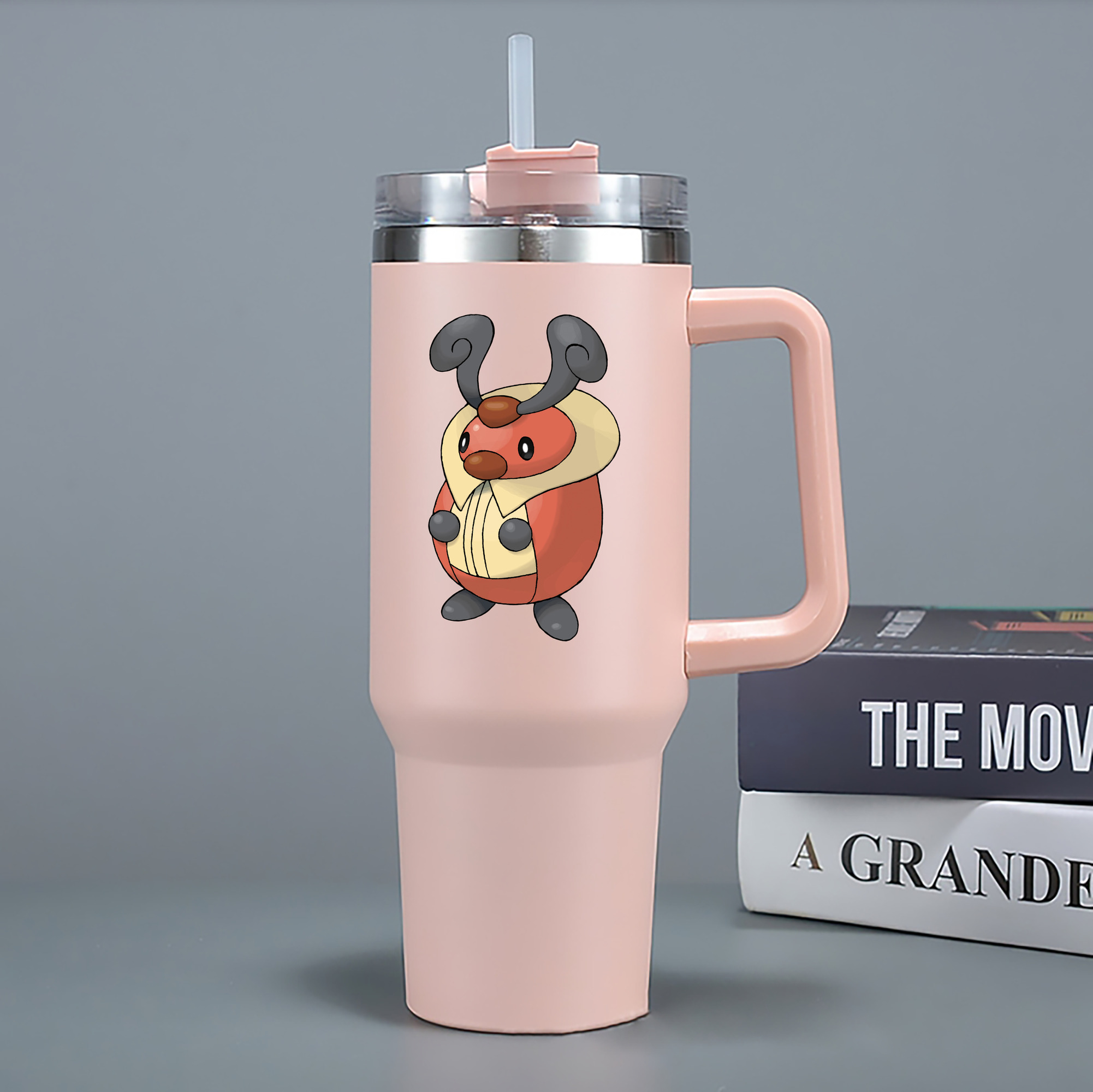 （画像用） ポケットモンスター Pokémon 1200mL車用タンブラー - クリスタルステッカー（プラスチックストロー付き）
